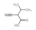 Butanoic acid,2-cyano-3-methyl- structure