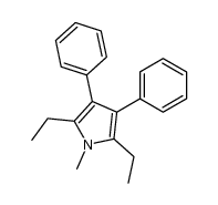 2,5-diethyl-1-methyl-3,4-diphenyl-pyrrole结构式