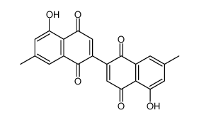 5,5'-Dihydroxy-7,7'-dimethyl-2,2'-binaphthalene-1,1',4,4'-tetraone结构式