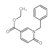 3-Pyridinecarboxylicacid, 1,6-dihydro-6-oxo-1-(phenylmethyl)-, ethyl ester Structure