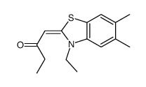 1-(3-ethyl-5,6-dimethyl-1,3-benzothiazol-2-ylidene)butan-2-one Structure