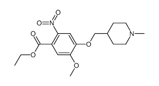 Ethyl 5-methoxy-4-[[1-methylpiperidin-4-yl]methoxy]-2-nitrobenzoate结构式