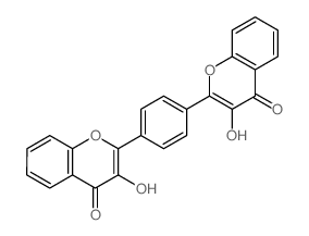 4H-1-Benzopyran-4-one,2,2'-(1,4-phenylene)bis[3-hydroxy-结构式