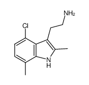 2-(4-chloro-2,7-dimethyl-1H-indol-3-yl)ethan-1-amine结构式