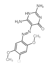 4(3H)-Pyrimidinone,2,6-diamino-5-[2-(4-chloro-2,5-dimethoxyphenyl)diazenyl]- picture