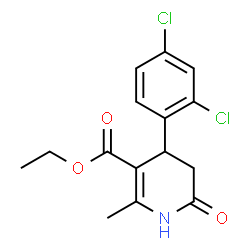 Ethyl 4-(2,4-dichlorophenyl)-2-methyl-6-oxo-1,4,5,6-tetrahydro-3-pyridinecarboxylate structure