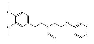 N-[2-(3,4-dimethoxyphenyl)ethyl]-N-(2-phenylsulfanylethyl)formamide结构式