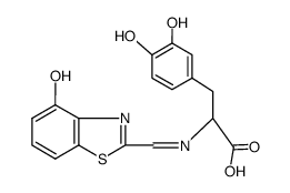 3,4-dihydroxy-N-(4-hydroxy-benzothiazol-2-ylmethylene)-phenylalanine结构式