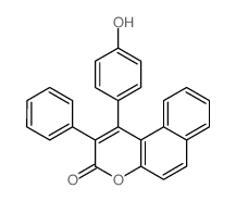 1-(4-hydroxyphenyl)-2-phenylbenzo[f]chromen-3-one Structure