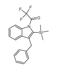 1-trifluoroacetyl-2-trimethylsilyl-3-benzylindole Structure