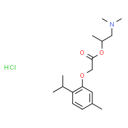 Acetic acid, (thymyloxy)-, 2-(dimethylamino)-1-methylethyl ester, hydr ochloride结构式