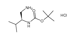 (2S)-1-amino-2-tert-butyloxycarbonylamino-3-methylbutane hydrochloride Structure