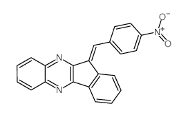 (11E)-11-[(4-nitrophenyl)methylidene]indeno[1,2-b]quinoxaline结构式