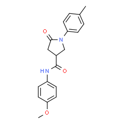N-(4-methoxyphenyl)-1-(4-methylphenyl)-5-oxopyrrolidine-3-carboxamide结构式