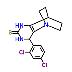 3-(2,4-Dichlorophenyl)-1,4,6-triazatricyclo[6.2.2.02,7]dodec-2(7)-ene-5-thione Structure
