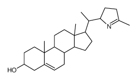 (20S)-20-[(S)-3,4-Dihydro-5-methyl-2H-pyrrol-2-yl]pregn-5-en-3β-ol Structure