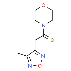Morpholine,4-[2-(4-methyl-1,2,5-oxadiazol-3-yl)-1-thioxoethyl]- (9CI) structure