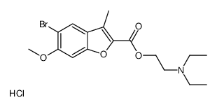 2-(5-bromo-6-methoxy-3-methyl-1-benzofuran-2-carbonyl)oxyethyl-diethylazanium,chloride Structure