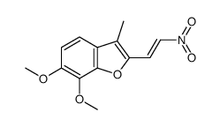6,7-dimethoxy-3-methyl-2-[(E)-2-nitroethenyl]-1-benzofuran Structure
