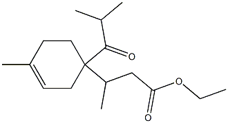 β,4-Dimethyl-1-(2-methyl-1-oxopropyl)-3-cyclohexene-1-propionic acid ethyl ester结构式