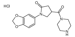 1-(1,3-benzodioxol-5-yl)-4-(piperazine-1-carbonyl)pyrrolidin-2-one,hydrochloride结构式
