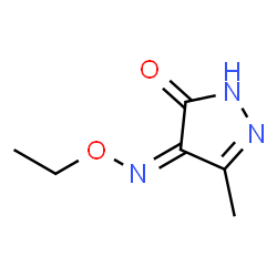 1H-Pyrazole-4,5-dione, 3-methyl-, 4-(O-ethyloxime) (9CI) Structure