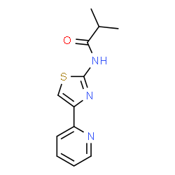 2-methyl-N-(4-pyridin-2-yl-1,3-thiazol-2-yl)propanamide结构式