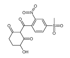 4-hydroxy-2-(4-methylsulfonyl-2-nitrobenzoyl)cyclohexane-1,3-dione结构式