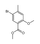 5-溴-2-甲氧基-4-甲基苯甲酸甲酯结构式