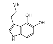 3-(2-aminoethyl)-1H-indole-4,5-diol结构式
