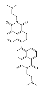 2,2'-bis-(2-dimethylamino-ethyl)-[6,6']bi[benzo[de]isoquinolinyl]-1,3,1',3'-tetraone结构式