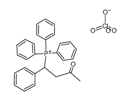 (3-oxo-1-phenylbutyl)triphenylphosphonium perchlorate Structure