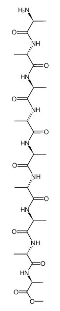 methylL-alanyl-L-alanyl-L-alanyl-L-alanyl-L-alanyl-L-alanyl-L-alanyl-L-alanyl-L-alaninate结构式