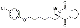 3-BROMOMETHYL-3-[6-(4-CHLOROPHENOXYL)-HEXYL]-TETRAHYDROPYRROLO[2,1-C][1,4]OXAZINE-1,4-DIONE结构式