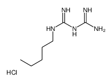 [(E)-N'-carbamimidoylcarbamimidoyl]-pentylazanium,chloride Structure