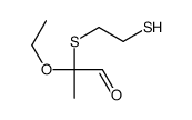 2-ethoxy-2-(2-sulfanylethylsulfanyl)propanal Structure