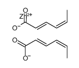 Di[(2E,4E)-2,4-hexadienoic acid]zinc salt结构式