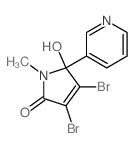 2H-Pyrrol-2-one,3,4-dibromo-1,5-dihydro-5-hydroxy-1-methyl-5-(3-pyridinyl)- structure
