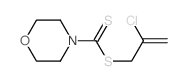 2-chloroprop-2-enylsulfanyl-morpholin-4-yl-methanethione structure