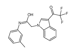 N-(3-methylphenyl)-2-[3-(2,2,2-trifluoroacetyl)indol-1-yl]acetamide结构式