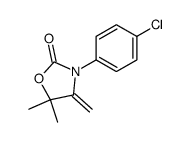 3-(4-chloro-phenyl)-5,5-dimethyl-4-methylene-oxazolidin-2-one Structure