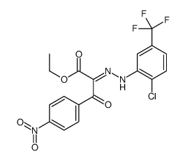 ethyl 2-[[2-chloro-5-(trifluoromethyl)phenyl]hydrazinylidene]-3-(4-nitrophenyl)-3-oxopropanoate Structure