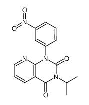 3-isopropyl-1-(3-nitro-phenyl)-1H-pyrido[2,3-d]pyrimidine-2,4-dione结构式