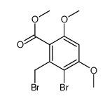 3-Bromo-2-(bromomethyl)-4,6-dimethoxybenzoic acid methyl ester结构式