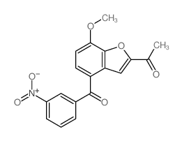 1-[7-methoxy-4-(3-nitrobenzoyl)benzofuran-2-yl]ethanone structure