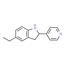 1H-Indole,5-ethyl-2,3-dihydro-2-(4-pyridinyl)-(9CI)结构式
