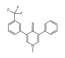 1-methyl-3-phenyl-5-[3-(trifluoromethyl)phenyl]pyridine-4-thione结构式