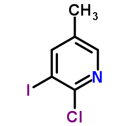 2-氯-3-碘-5-甲基吡啶结构式