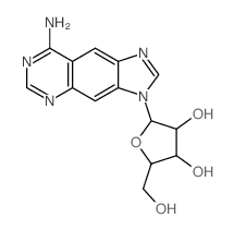 3H-Imidazo[4,5-g]quinazolin-8-amine,3-b-D-ribofuranosyl- Structure