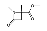 2-Azetidinecarboxylicacid,1,2-dimethyl-4-oxo-,methylester,(2S)-(9CI) structure